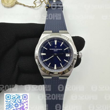 ZF공장 바쉐론콘스탄틴 오버시즈 4500V 스틸 블루다이얼 블루러버스트랩 Overseas 4500V SS ZF 1:1 Best Edition Blue Dial on Blue Rubber Strap A5100