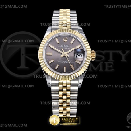 GM공장 롤렉스 데이저스트 28 옐로우골드콤비 그레이다이얼 2671 DJ Ladies 28mm Jub Flt 904L YG/SS Gry/Stk GMF A2671