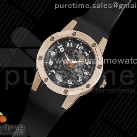 V9공장 RM63-01 크리스탈다이얼 러버 RM63-01 RG V9F Best Edition Crystal Dial on Black Rubber Strap A23J