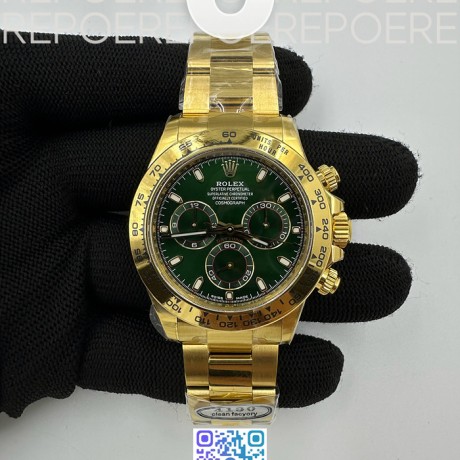 Clean공장 롤렉스 데이토나 그린다이얼 옐로우골드금통 클린공장 Daytona 116508 Clean 1:1 Best Edition Green Dial on YG Bracelet SA4130 V2