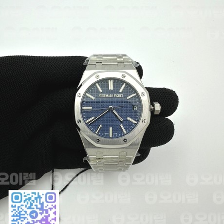 ZF공장 오데마피게 로얄오크 15510 50주년기념판 블루다이얼 브레이슬릿 Royal Oak 41mm 15510 50th SS ZF 1:1 Best Edition Blue Textured Dial on SS Bracelet A4302 (Free Box)