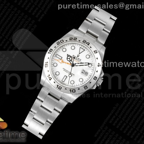 GM공장 롤렉스 익스플로러2 스틸 화이트다이얼 브레이슬릿 Explorer II 42mm 226570 Black 904L SS GMF 1:1 Best Edition White Dial on Bracelet VR3285 CHS