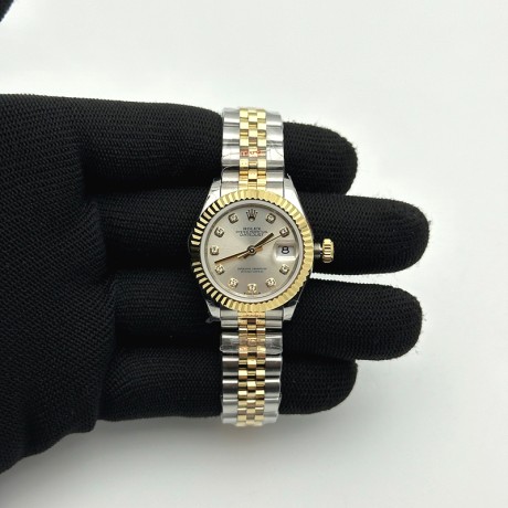 GM공장 롤렉스 레이디 데이저스트 28 옐로우골드콤비 화이트실버다이얼 다이아몬드인덱스 주빌레브레이슬릿 DJ Ladies 28mm Jub Flt 904L YG/SS S-Wht/Dia GMF A2671