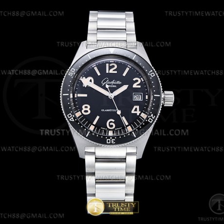 RXW공장 글라슈테오리지널 씨큐 39mm 블랙다이얼 브레이슬릿 Spezialist SeaQ 39mm SS/SS Black RXW SW200