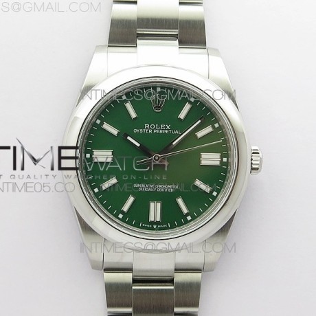BP공장 롤렉스 오이스터퍼페츄얼 41미리 그린다이얼 2813 Oyster Perpetual 41mm 124300 BP Best Edition Green Dial on SS Bracelet
