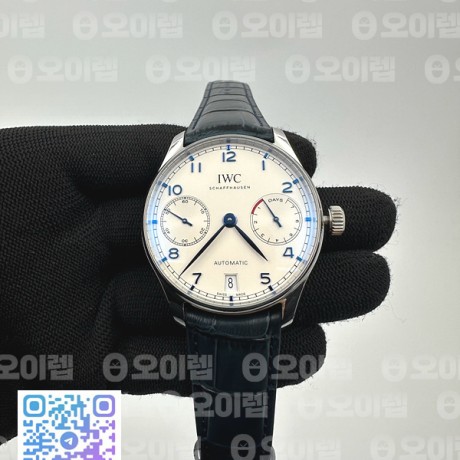 ZF공장 V5 IWC 포르투기저500705 세븐데이즈 부엉이IWC Portuguese 500705 Seven Days Baked Blue Hands 스틸 화이트 블루핸즈