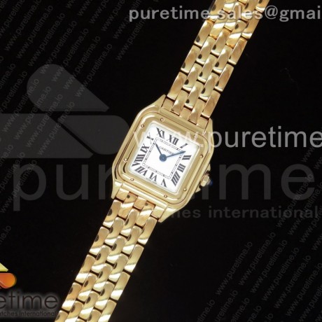 K11공장 까르띠에 팬더 레이디즈 22 옐로우골드금장 화이트다이얼 브레이슬릿 Panthère Secrete Ladies 22mm YG White Dial on YG Bracelet Ronda Quartz