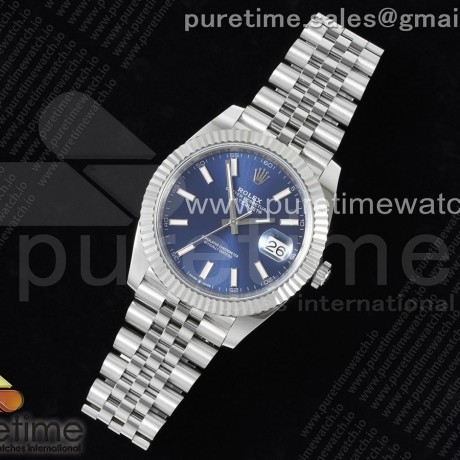 NTF공장 롤렉스 데이저스트 41 스틸 블루다이얼 플루티드베젤 쥬빌레브레이슬릿 DateJust 41 126334 NTF 1:1 Best Edition 904L Steel Blue Stick Dial on Jubilee Bracelet VR3235