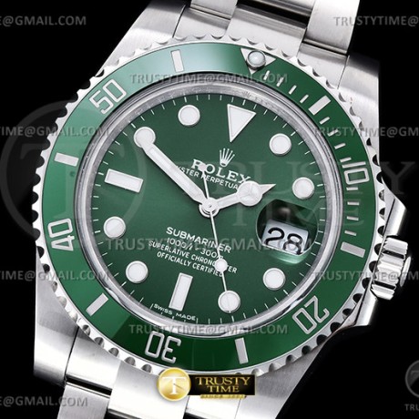 GM공장 V2 롤렉스 서브마리너 40 그린 헐크 브레이슬릿 Submariner 116610LV 904L SS/SS Green GMF V2 VR3135