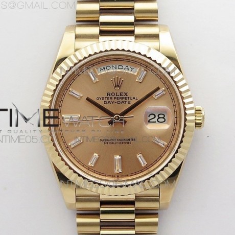 BP공장 롤렉스 데이데이트 40미리 로골 로골다이얼 2836 Day-Date 40mm 228239 BP New Dial Version 904 RG T Crystal Markers RG Dial on RG President Bracelet A2836