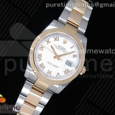 GM공장 롤렉스 데이저스트 36 옐로우골드콤비 포금 화이트다이얼 브레이슬릿 DateJust 36 SS/YG Wrapped 116233 White Dial Roman Markers on SS/YG Wrapped Oyster Bracelet A2836