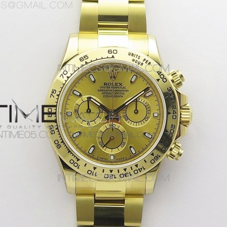 BL공장 롤렉스 스틸 데이토나 옐로우골드 금통 샴페인다이얼 Daytona 116500 LN YG BLF Best Edition YG dial On YG Bracelet A4130