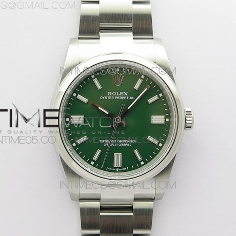 BP공장 롤렉스 오이스터퍼페츄얼 36미리 그린다이얼 2813 Oyster Perpetual 36mm 126000 BP Best Edition Green Dial on SS Bracelet
