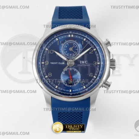 무명공장 IWC 포르투기저 요트 크로노그래프 스틸 블루다이얼 러버스트랩 Portuguese Yacht Chrono Blue SS/LE Blue/Blue A7750