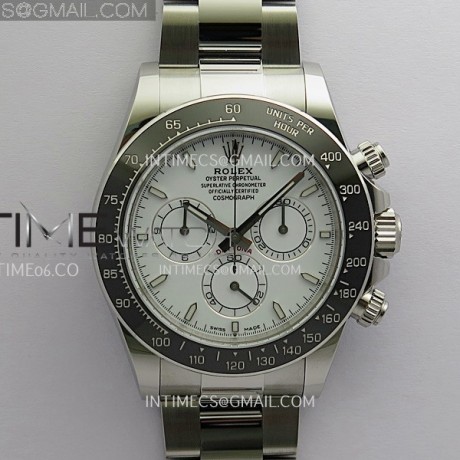 ER공장 롤렉스 신형 세라믹 데이토나 화이트다이얼 브레이슬릿 4131 Daytona 126502 904L SS ERF 1:1 Best Edition White Dial On 904L SS Bracelet SH4131