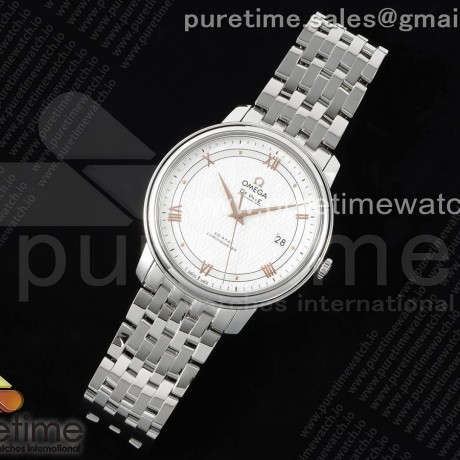 TWS공장 오메가 드 빌 스틸 화이트텍스쳐다이얼 골드인덱스 브레이슬릿 De Ville SS TWF 1:1 Best Edition White Dial RG Markers on SS Bracelet MIYOTA 9015