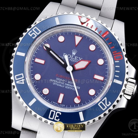 BP공장 롤렉스 서브마리너 40 블루 커스텀 3130 Sub Matt Diver Sandblast SS/SS Blue BPF SA3130