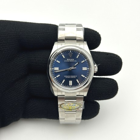 CLEAN공장 롤렉스 오이스터퍼페츄얼 36 블루다이얼 브레이슬릿 클린공장 Oyster Perpetual 126000 36mm Clean 1:1 Best Edition 904L Steel Deep Blue Dial VR3230