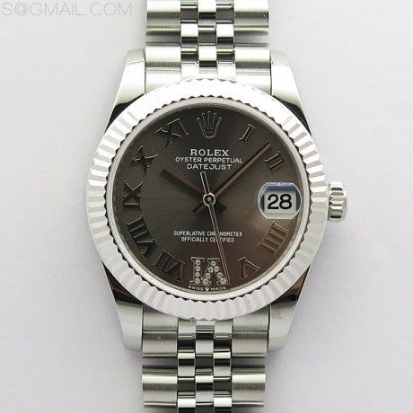 BP공장 롤렉스 데이저스트 31 그레이다이얼 2813무브 21600진동 Datejust 31mm 278271 SS BP Best Edition Gray Roman Markers Dial on Jubilee Bracelet