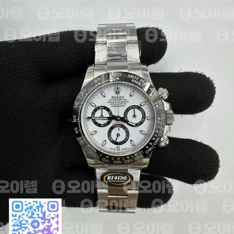 BT공장 롤렉스 세라믹 데이토나 화이트다이얼 브레이슬릿 Daytona 116500 BTF 1:1 Best Edition 904L SS Case and Bracelet White Dial SA4130