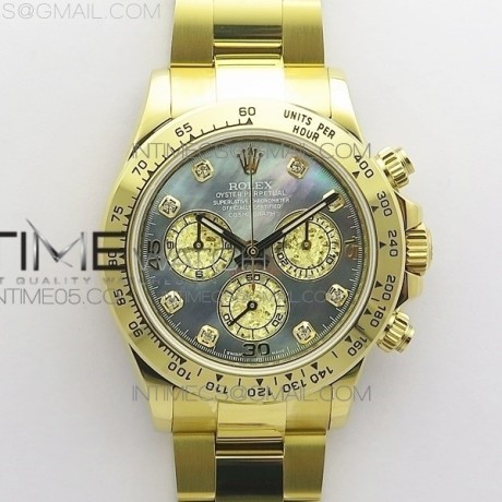 BL공장 스틸 롤렉스 데이토나 옐로우골드 금통 자개다이얼 Daytona 116509 SS/YG BLF Best Edition Gay MOP Dial on SS/YG Bracelet A4130 V2