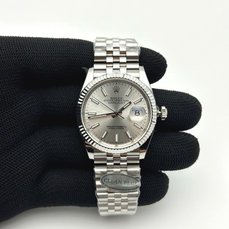Clean공장 롤렉스 데이저스트 36 스틸 실버다이얼 플루티드베젤 쥬빌레브레이슬릿 DateJust 36 126234 Clean 1:1 Best Edition 904L Steel Silver Stick Dial on Jubilee Bracelet VR3235 클린공장