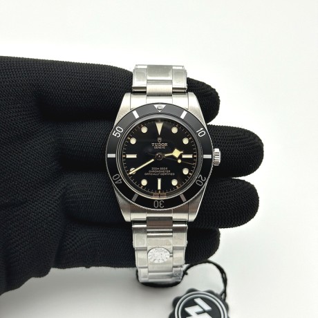 ZF공장 튜더 블랙베이54 스틸 블랙베젤 블랙다이얼 브레이슬릿 37mm Heritage Black Bay M79000N 37mm SS ZF 1:1 Best Edition Black Dial Black Bezel on SS Bracelet A2824