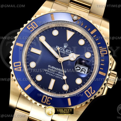 GM공장 V3 롤렉스 서브마리너 41 신형 옐로우골드금통 청금통 브레이슬릿 Submariner 126618LB 904 YG/YG Blue GMF V3 VR3235