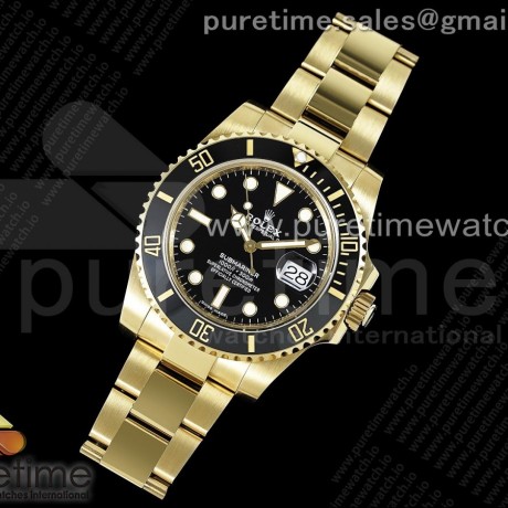 GM공장 롤렉스 서브마리너 흑금 3135 Submariner 116618 LN Black Ceramic YG Plated 904L Steel GMF 1:1 Best Edition SA3135