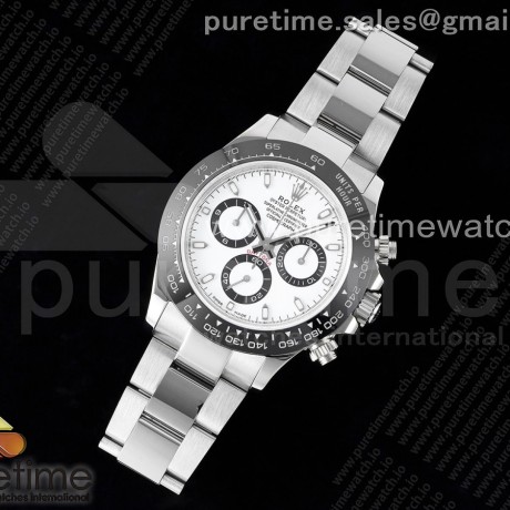 WF공장 롤렉스 세라믹 데이토나 세라믹베젤 화이트다이얼 브레이슬릿 Daytona 116500 WF 1:1 Best Edition 904L Steel White Dial on SS Bracelet A7750