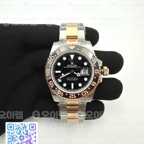 GM공장 롤렉스 GMT마스터2 루트비어 로즈골드 콤비 포금 브레이슬릿 GMT II 126711CHNR Wrap RG/SS Blk GMF Asia 3285 CHS