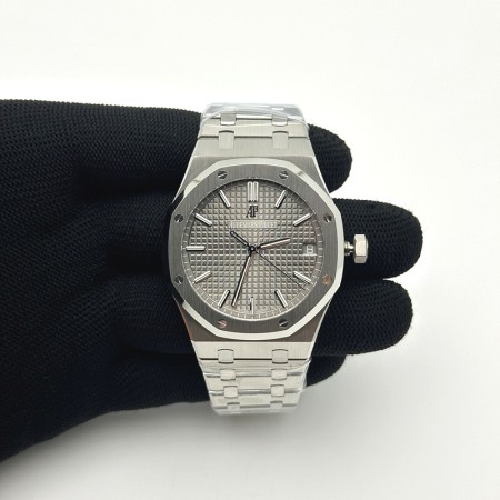 VS공장 오데마피게 로얄오크 15500 스틸 그레이다이얼 브레이슬릿 Royal Oak 15500 SS VSF 1:1 Best Edition Gray Dial On SS Bracelet Super Clone DD4302