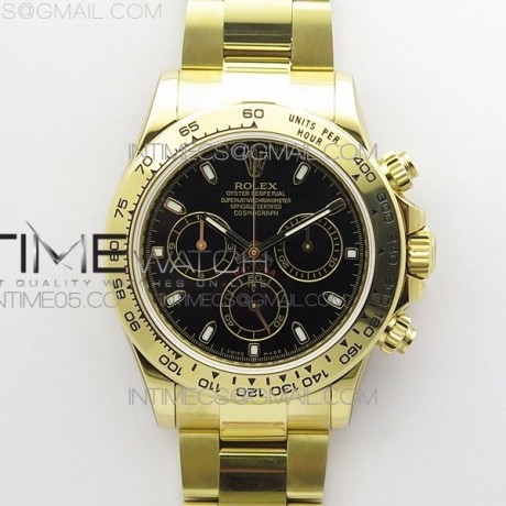 BL공장 롤렉스 스틸 데이토나 옐로우골드금통 블랙다이얼 Daytona 116500 LN YG BLF Best Edition Black dial On YG Bracelet A4130