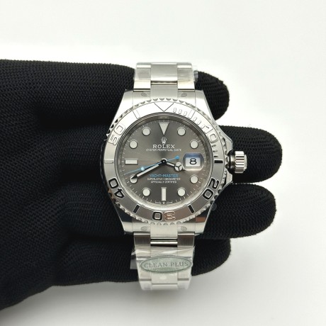 CLEAN공장 롤렉스 요트마스터 40 스틸 그레이다이얼 브레이슬릿 다크로듐 클린공장 ROLYM210B - YachtMaster 116622 904L SS/SS D-Grey Clean VR3235