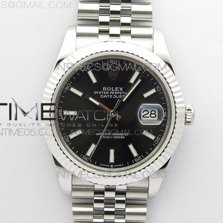 RO공장 롤렉스 데이저스트 41 그레이다이얼 DateJust 41MM 126334 904L SS ROF 1:1 Best Edition Gray Dial Stick Markers on SS Jubilee Bracelet A3235