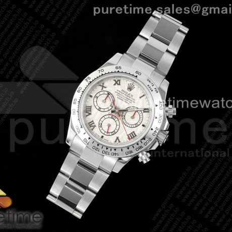 OM공장 롤렉스 스틸 데이토나 운석다이얼 로만인덱스 브레이슬릿 Daytona 116509 SS OMF Best Edition Meteorite Dial on SS Bracelet A7750