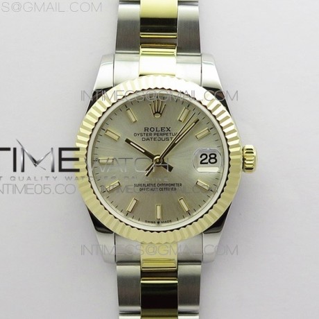 BP 롤렉스 데이저스트 31 옐로우골드콤비 실버다이얼 2813 Datejust 31mm 278273 SS/YG BP Best Edition Silver Stick Markers Dial on SS/YG Oyster Bracelet
