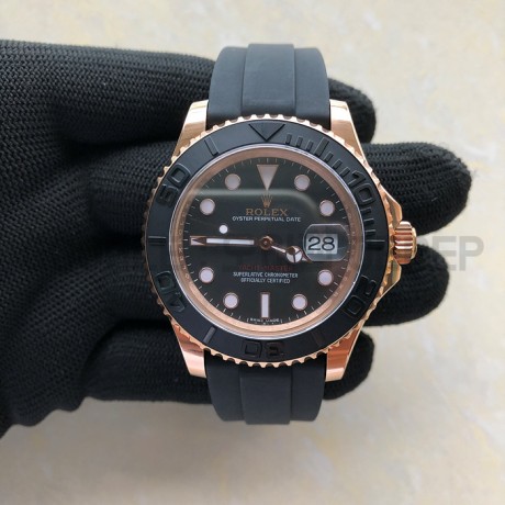 BP공장 롤렉스 요트마스터 에버로즈골드 로즈골드금통 러버스트랩 BPF Rolex Yachtmaster 40 Rosegold Rubber Strap