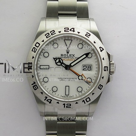QF공장 롤렉스 익스플로러2 화이트다이얼 브레이슬릿 Explorer II 42mm 226570 904L SS QF 1:1 Best Edition White Dial on Bracelet SH3285 CHS