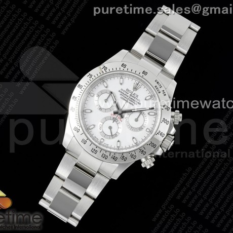 CLEAN공장 롤렉스 스틸 데이토나 화이트다이얼 브레이슬릿 클린공장 Daytona 116520 Clean 1:1 Best Edition 904L SS Case and Bracelet White Dial SA4130 V2