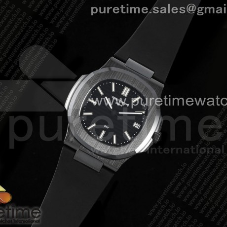 AMG공장 파텍필립 노틸러스 5711 블랙풀세라믹 블랙다이얼 블랙러버스트랩 AET Nautilus 5711 Black Ceramic AMGF Best Edition Black Dial on Black Rubber Strap MIYOTA 9015