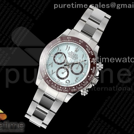 QF공장 롤렉스 세라믹 데이토나 아이스블루다이얼 아랍인덱스 브레이슬릿 Daytona 116506 QF 1:1 Best Edition Ice Blue Dial Arabic Markers on SS Bracelet SA4130 V2