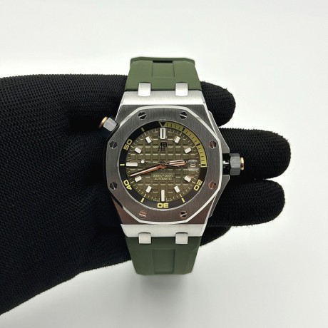 ZF공장 오데마피게 로얄오크 오프쇼어 다이버 15720 그린다이얼 러버스트랩 Royal Oak Offshore Diver 15720 ZF 1:1 Best Edition Green Dial on Green Rubber Strap A4308
