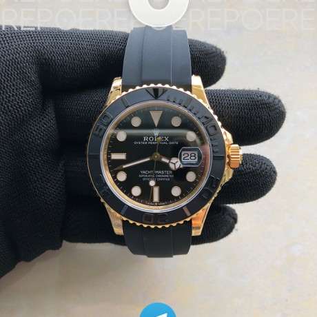 VS공장 롤렉스 요트마스터 42 옐로우골드금통 블랙다이얼 러버스트랩 YachtMaster 226658 42mm YG/RU Blk VSF VS3235