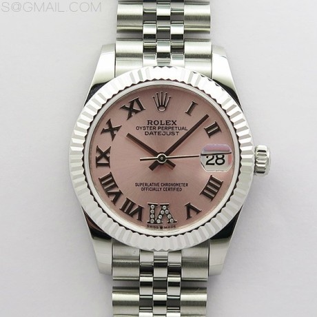 BP공장 롤렉스 데이저스트 31 핑크다이얼 2813무브 21600진동 Datejust 31mm 278271 SS BP Best Edition Pink Roman Markers Dial on Jubilee Bracelet