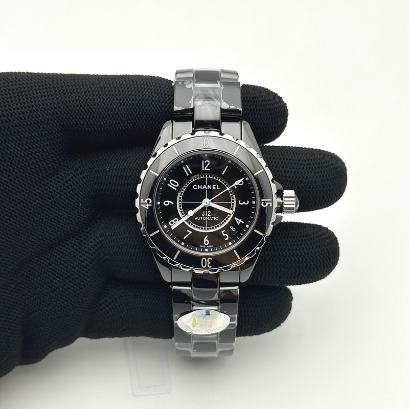 HT공장 샤넬 J12 블랙세라믹 38mm 남성용 세라믹브레이슬릿 솔리드백 XHANEL J-12 38mm Blk CER/CER Blk/Num EAST A2892 KOR EAST공장