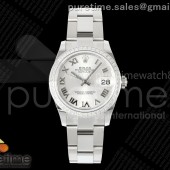 AR공장 롤렉스 레이디 데이저스트 31 실버다이얼 로만인덱스 다이아몬드베젤 오이스터브레이슬릿 DateJust 31 SS ARF 1:1 Best Edition Silver Roman Dial Diamonds Bezel on Oyster Bracelet ETA2688