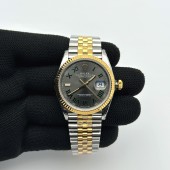 VS공장 롤렉스 데이저스트 36 옐로우골드콤비 슬레이트로만다이얼 쥬빌레브레이슬릿 윔블던 DateJust 36 SS 126233 904L SS/YG VSF 1:1 Best Edition Gray Dial Green Roman Markers on Jubilee Bracelet VS3235