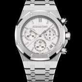 APS공장 오데마피게 로얄오크 크로노그래프 스틸 화이트다이얼 브레이슬릿 26240 V2 Royal Oak Chrono 26240 SS APSF 1:1 Best Edition Silver Dial on SS Bracelet SA4401 Super Clone