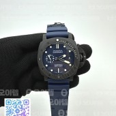 VS공장 파네라이 PAM1232 섭머저블 카보테크 블루다이얼 블루러버스트랩 PAM1232 W Carbotech SBF 1:1 Best Edition Blue Dial on Blue Rubber Strap P900 VS공장